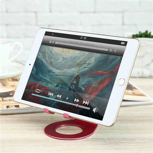 Floveme Aluminum Alloy Circle Base Charging Holder Desktop Stand for iPad Phone Tablet 3.5-10 inches