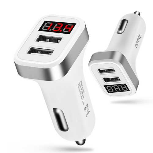 HOCO Z3 2U Digital Display 5V 3.1A Dual USB Car Charger for iPhone X Samsung S8 S9 Note 8 Plus