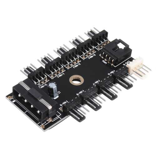 4pin PWM Fan Hub Speed Controller Regulator For Computer Case Fans