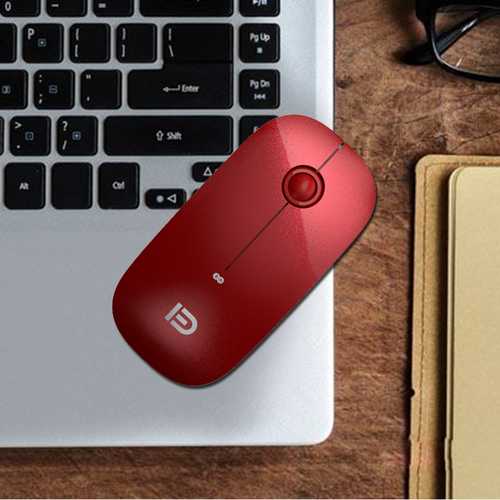 i368d 1600DPI Ultra Thin Mute Dual Mode Bluetooth 2.4G Wireless Optical Mouse for Office Work PC