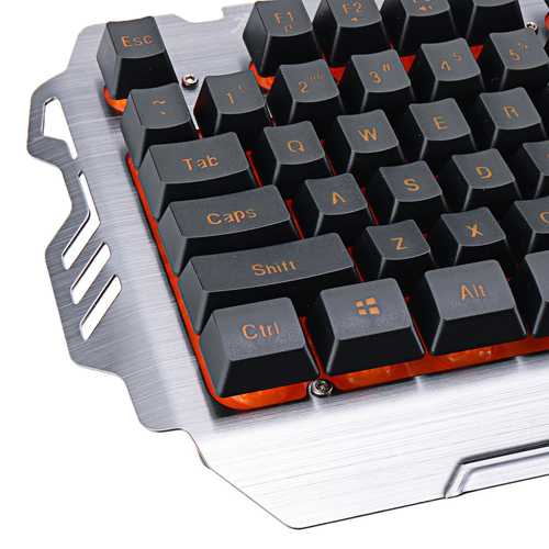 PK-810 104 Keys USB Wired Orange Backlit Mechanical-Handfeel Gaming Keyboard