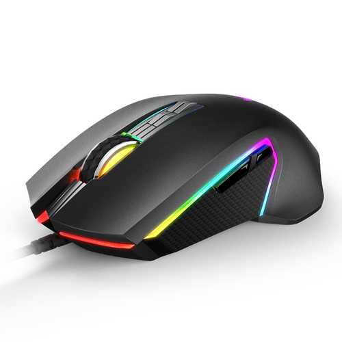 Rapoo V20 Pro 8000DPI 9Buttons USB Wired RGB Backlit Optical Gaming Mouse Support Macro Setting