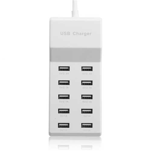 Universal AC 100-240V 10 Port USB Charging Station For Smartphone Tablet