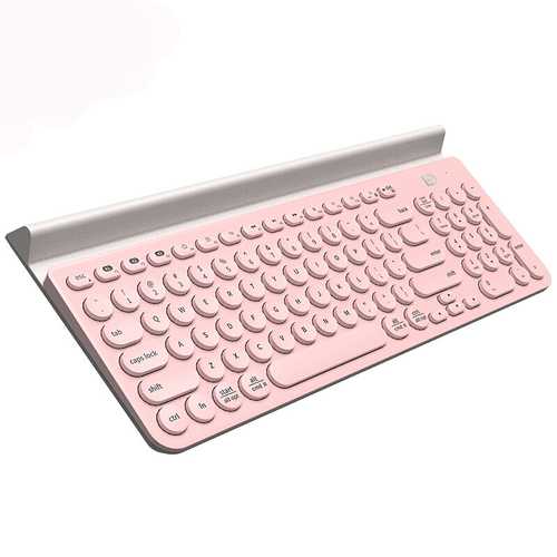 Ultra Thin Mute 104 Keys Wireless Bluetooth Keyboard Support Pair Up To 3 Different Devices