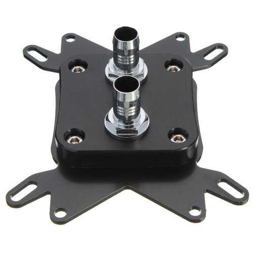 Black POM CPU Water Cooling Block for AMD AM2  AM3 for Intel 775 1155 1156