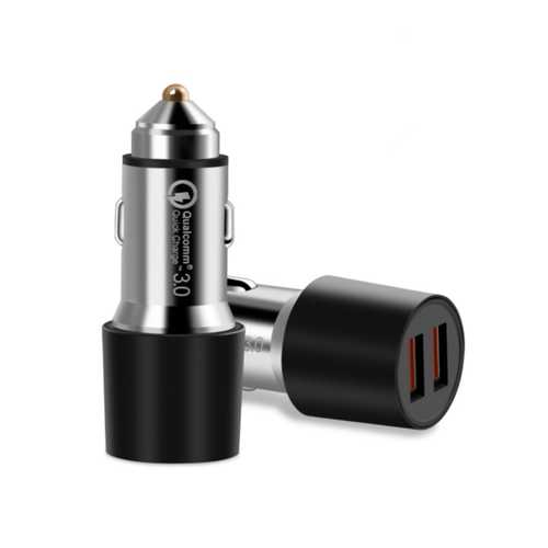 Bakeey QC3.0 Dual USB Metal Fast Car Charger For Mobile Phone Tablet Camera