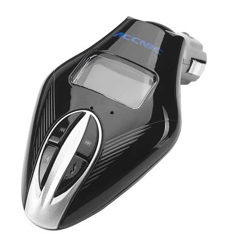 ACCNIC 2.1A LED Display Hands-free Call U Disk TF Card Bluetooth Music MP3 Player Car Charger