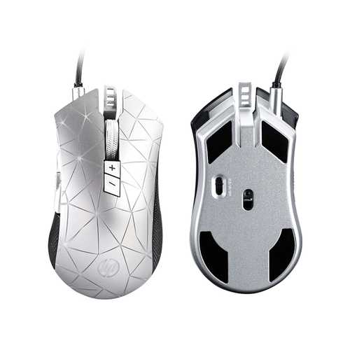 HP® M300 10000DPI USB Wired RGB Backlit Optical Gaming Mouse Supports Macro Setting for PC Gaming