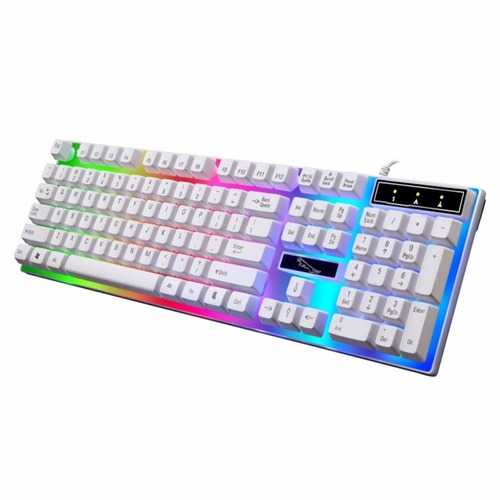 G21 Colorful Backlight 104Keys Gaming Keyboard Mechanical Feeling Waterproof Keyboard for PC Laptop