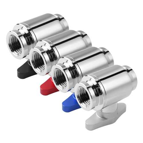 G1/4 Thread Dual Inner Teeth PC Water Cooling Shutoff Valve Water Ball Valve Waterway Control