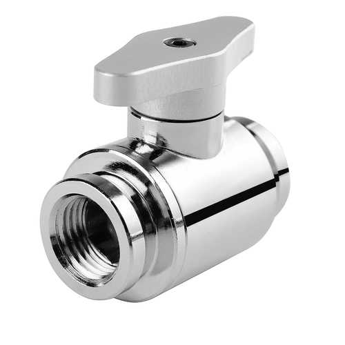 G1/4 Thread Dual Inner Teeth PC Water Cooling Shutoff Valve Water Ball Valve Waterway Control