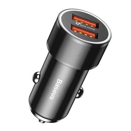 Baseus 36W QC3.0 Dual USB Ports Fast Car Charger For iPhone X 8Plus Oneplus 5T Xiaomi Mix 2S S9+