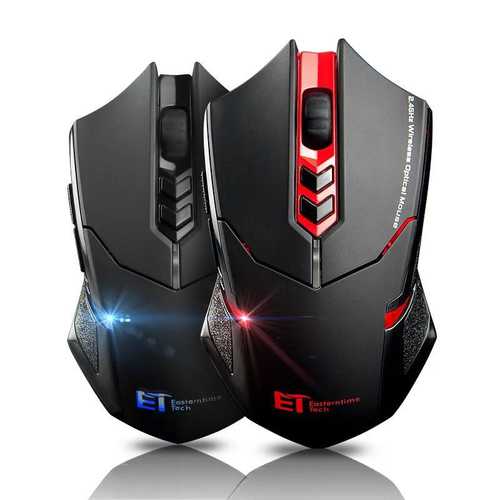 2.4G 2400DPI Adjustable Wireless Gaming Mouse 7 Buttons Backlight Quiet Mouse