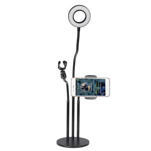 Universal Live Stream Fill Light Desktop Phone Holder Microphone Stand for Xiaomi Mobile Phone