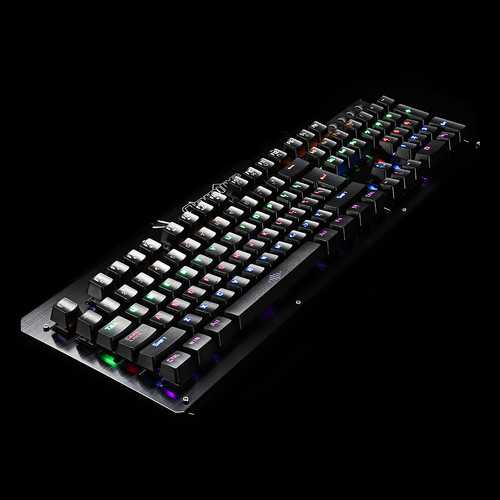 104Keys Blue Switch LED Backlight Mechanical Gaming Keyboard With Hand Holder USB Wired