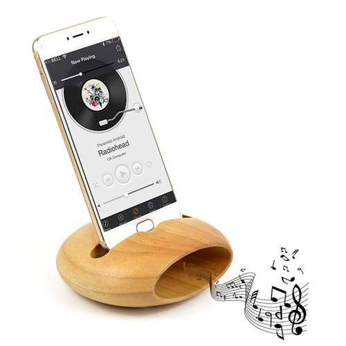 Bakeey Wooden Sound Amplifier Pen Stand Cable Organized Charging Desktop Phone Holder for Xiaomi