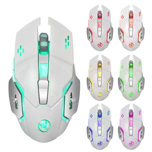 HXSJ M70 2.4GHz 2400DPI Wireless Rechargeable Gaming Mouse Ergonomic Optical Mouse