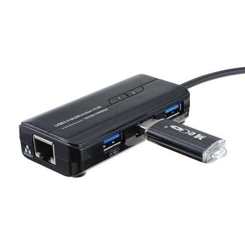 USB 3.0 to RJ45 Gigabit Ethernet 3 USB 3.0 Port Hub Network Card LAN Adapter for Laptop PC