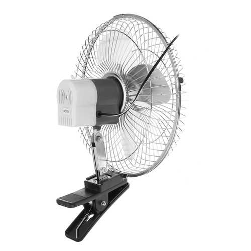 10 Inch 12V Car Electric Oscillating Fan with Clip Cooling Conditioner Desk Table