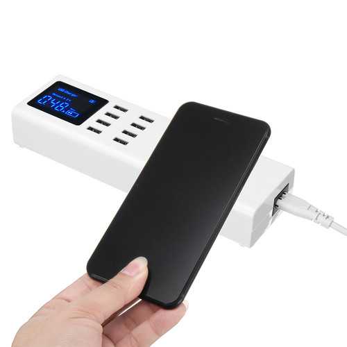 Universal UK/US/EU 8 Port USB Charger Station With Wireless Charger For Tablet Cellphone