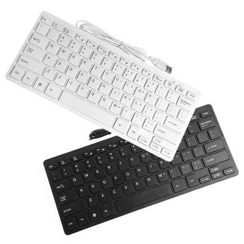 78 Keys Slim Mini USB Wired Keyboard for Notebook Laptop Computer