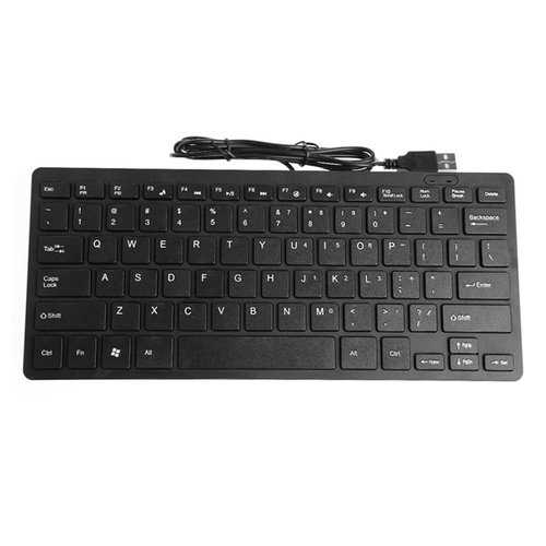 78 Keys Slim Mini USB Wired Keyboard for Notebook Laptop Computer