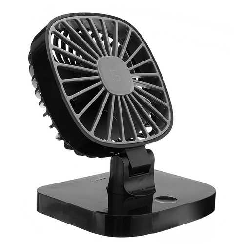 12/24V Portable Car Fan Cooling Cooler Rotated Desk Travel Office USB Charging