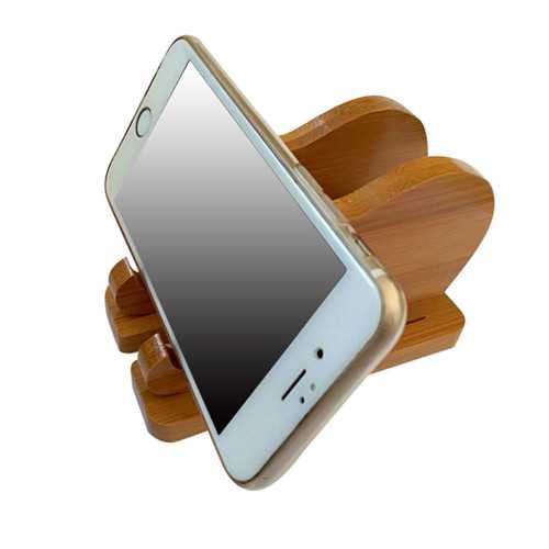 Universal Wooden Elephant Shape Desktop Bracket Phone Holder for iPhone 8 X Xiaomi Mobile Phone