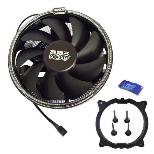 Pccooler 12cm 4Pin LED Blue Aperture CPU Cooling Fan PWM Silent Cooler Radiator For Intel LGA AMD