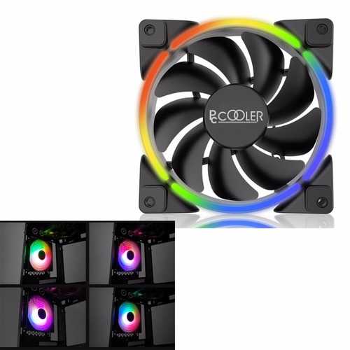 PCCooler 12V DC 12cm Dazzle Light Computer Case Cooling Fan 3/4Pin PC Cooler Heatsink