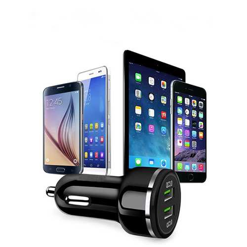 Bakeey 18W Dual QC3.0 USB Fast Car Charger With LED Light For Oneplus 5t 6 Xiaomi 6 Mix 2s S9+