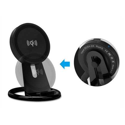 Qi Wireless Charging Up Down Adjustable Desktop Phone Holder Stand for iPhone 8 X Mobile Phone