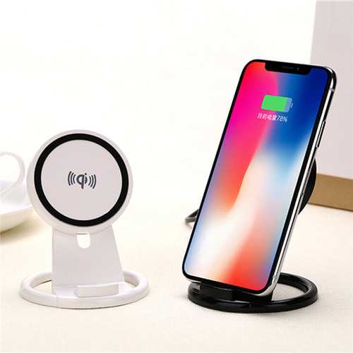 Qi Wireless Charging Up Down Adjustable Desktop Phone Holder Stand for iPhone 8 X Mobile Phone