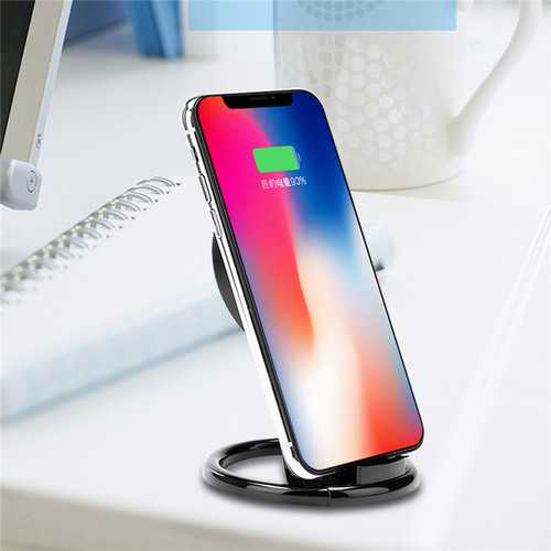 Qi Wireless Charging Up Down Adjustable Desktop Phone Holder Stand for iPhone 8 X Mobile Phone