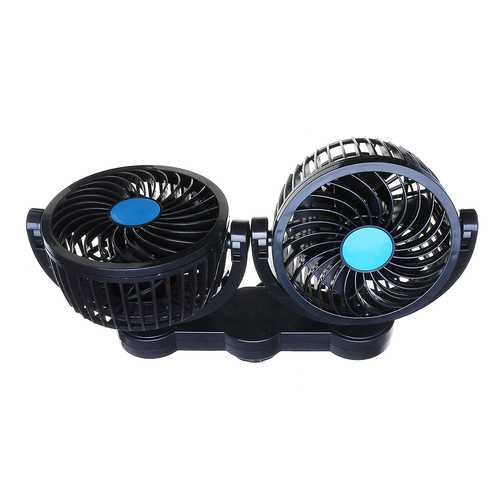 12V Dual Head Vehicle Car Headrest Rear Seat Cooling Fan 360 Degree Rotatable 2 Speed