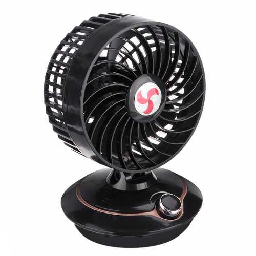 12/24V Portable Car Cooling Oscillating Fan Cooler Rotating Auto Vehicle Van