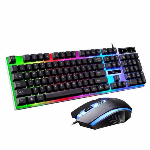 G21 104 Key Colorful Backlit Gaming Keyboard and 1600DPI Optical Gaming Mouse Combo Set