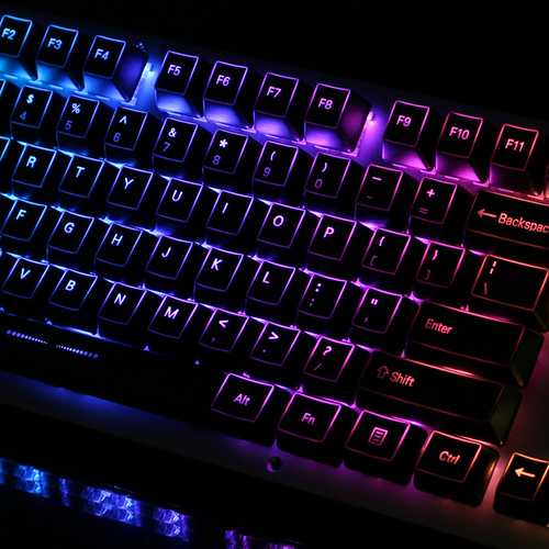 108 Key ABS OEM Profile Outlined Backlit Translucent Keycap Keycaps Set for Mechanical Keyboard