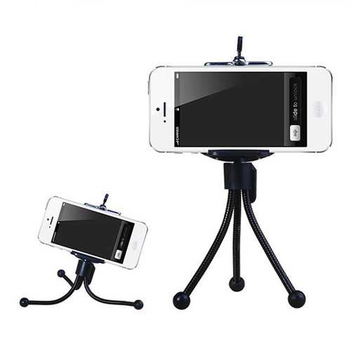 Universal Adjustable Clip Soft Tube Desktop Stand Tripod Holder for Samsung Xiaomi Mobile Phone