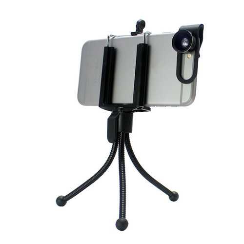 Universal Adjustable Clip Soft Tube Desktop Stand Tripod Holder for Samsung Xiaomi Mobile Phone