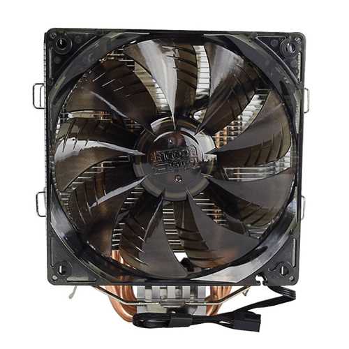 Pccooler 12V X6 4 Pin Double Blue LED Copper CPU Cooler Cooling Fan For AMD AM4 Intel LGA 775