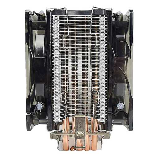 Pccooler 12V X6 4 Pin Double Blue LED Copper CPU Cooler Cooling Fan For AMD AM4 Intel LGA 775