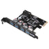 PCI-E to USB3.0 4 Ports USB 3.0 Expansion Card 4 PIN Interface Power Connector For Desktop