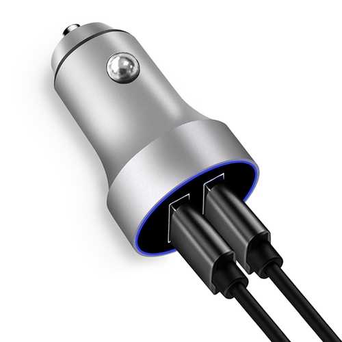 Bakeey Mini 2.4A Dual USB Ports Fast Car Charger with LED Light for S8 + S9 Xiaomi 6 Oneplus 5