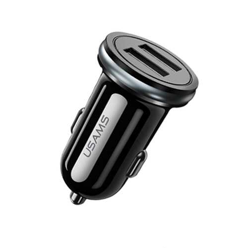 USAMS 2.4A Dual USB Ports Fast Car Charger With LED Light For iPhone X 8Plus Oneplus 6 5t Xiaomi Mi8