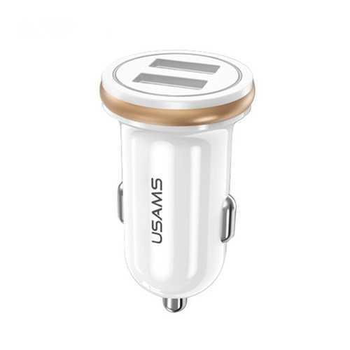 USAMS 2.4A Dual USB Ports Fast Car Charger With LED Light For iPhone X 8Plus Oneplus 6 5t Xiaomi Mi8