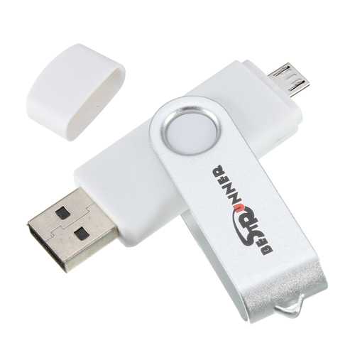 Bestrunner 16GB 2-IN-1 Micro USB + USB 2.0 Flash Drive Memory U Stick for OTG Smart Phone Tablet