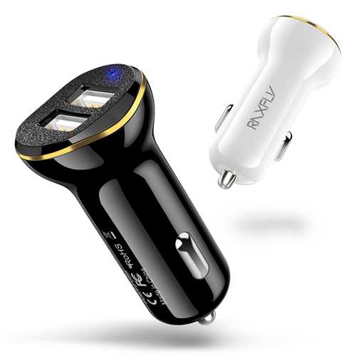 RAXFLY 2.1A Dual USB Ports Fast Car Charger For iPhone X 8Plus Oneplus 6 5t Xiaomi Mi8 Mix 2s S9+