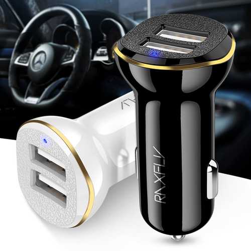 RAXFLY 2.1A Dual USB Ports Fast Car Charger For iPhone X 8Plus Oneplus 6 5t Xiaomi Mi8 Mix 2s S9+