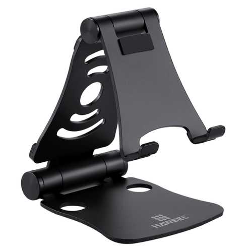 Haweel Aluminum Alloy Dual Axes Foldable Anti-slip Desktop Holder Stand for Xiaomi Mobile Phone iPad